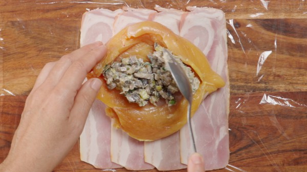 Quinto paso Pechuga de pollo rellena al horno
